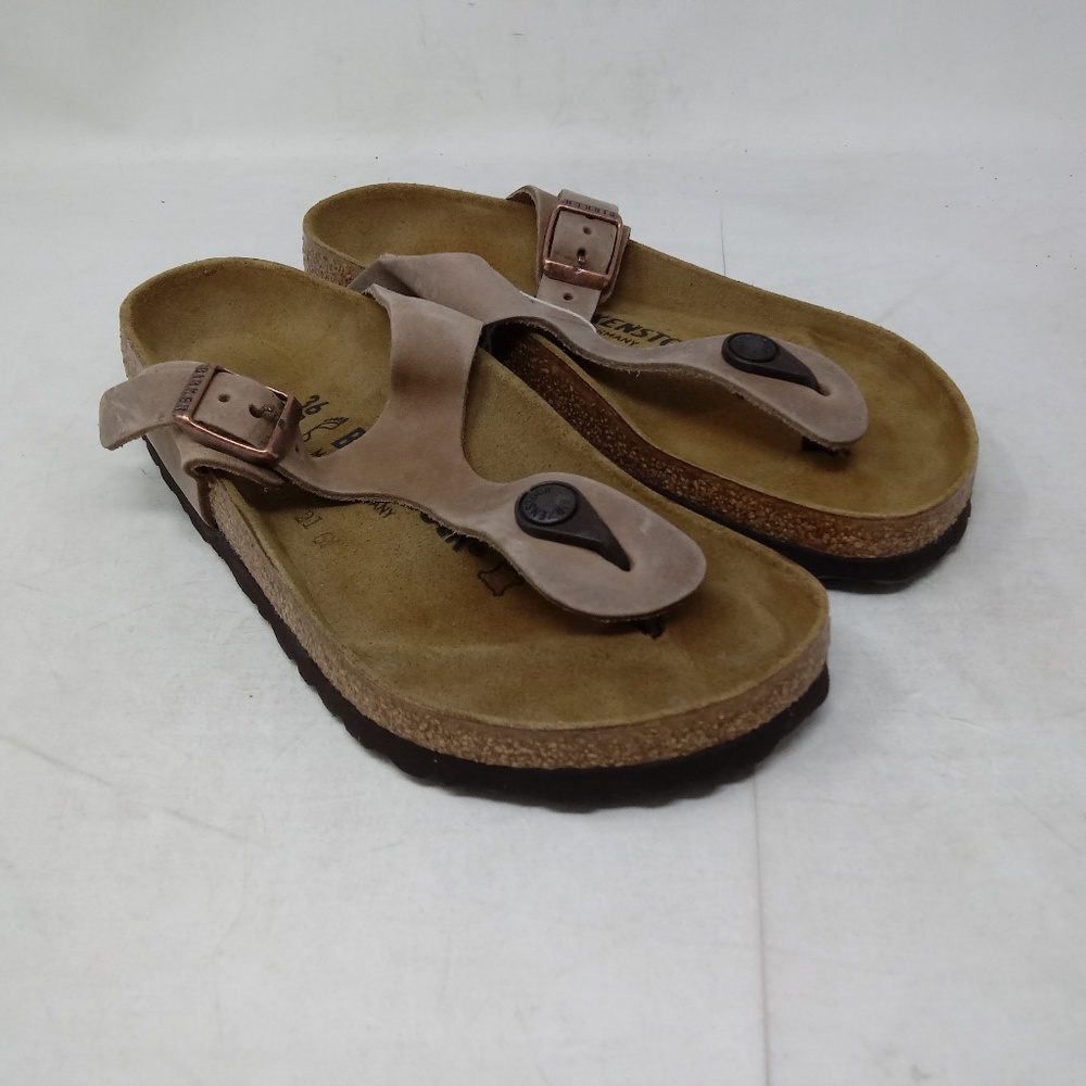 Birkenstock Women Gizeh Leather Tobacco 0943811